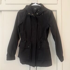 Obey Women's Black raincoat with hood